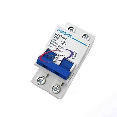 Reland Sun DZ47 2 Poles 6A 10A 16A 20A 25A 32A 40A 50A 63A 400V Low-Voltage Miniature Circuit Breaker Din Rail Mount DZ47-63 C6 (2P-16A)