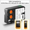 KCMYTONER Flexible Cable Wrap Nylon Labels Black Print on White Tape 1/2" x 18 ft (12mm x 5.5m) Compatible for Dymo 1868806 Replacement for Rhino XTL-300 XTL-500 Label Makers, 5 Pack view 2