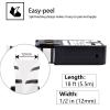 KCMYTONER Flexible Cable Wrap Nylon Labels Black Print on White Tape 1/2" x 18 ft (12mm x 5.5m) Compatible for Dymo 1868806 Replacement for Rhino XTL-300 XTL-500 Label Makers, 5 Pack view 3