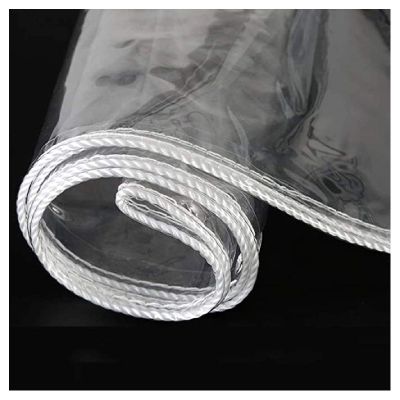 ZHANGQINGXIU Tarpaulin Fabric Tarpaulin Cover Tarpaulin Waterproof Heavy Duty with Eyelet Outside Emergency PVC Rain Cover Weather Resistant Clear Transparent Thicken Tarpaulin, 16 Sizes