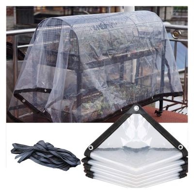 ZHANGQINGXIU Tarpaulin Fabric Tarpaulin Cover Tarpaulin Waterproof Windproof Heavy Duty Clear PVC Plant Cover Garden Awning Protection Pavilion Sunscreen Bottom Sheet Cover, 32 Sizes