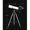 YXCKG Beginners Telescope, Telescopes for Adults Astronomy, Travel Telescope with Carry Bag, Focal Length 500mm, Erect-Image, Fully Coated Lens, Night Vision Entry Telescope (Size : Set 1) view 3