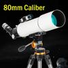 YXCKG 80 Caliber Telescope, Telescope for Adults Beginners, Travel Scope with 5x24 Finder Scope and Tripod(80-128cm), Stargazing Birds Watching (Size : Set 3) view 3