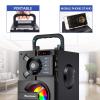 Bluetooth Speaker, Portable Bluetooth Speakers with Subwoofer Wireless Stereo Sound Rich Bass Outdoor Party Speakers Support Remote Control FM Radio LED Lights view 4