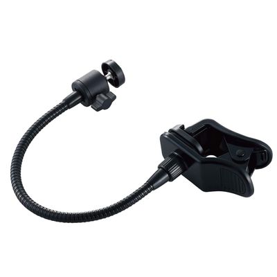 ELECOM Webcam Stand Flexible Desk Mount Flexible Gooseneck Clamp Clip Camera Holder, 360 Degree Rotatable Webcam Stand, Sturdy Table Clip (UCAM-DSCLP30BK)