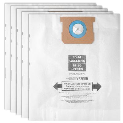 Tomkity 5 Packs 90672 Type F Dust Collection Bags for 10-14 Gallon Vacuum Bags Type I and Type F 90672 9067200 9067233 90662 9066200 9066233 Part VF2005