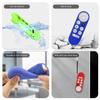 [4Pcs]Protective Case Compatible for Chromecast with Google TV Remote Control, Alquar Shockproof Silicone Skin for Google TV 2020 Voice Remote, Anti-Lost with Loop (red+dark blue+glow blue+glow green) view 3