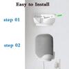 2 Pack Wall Mount Compatible with Google Nest Audio Speaker,Built in Cord Management Easy Install,Stable Stand Google Nest Audio Smart Speaker Holder Accessories for Space-Saving, White view 4