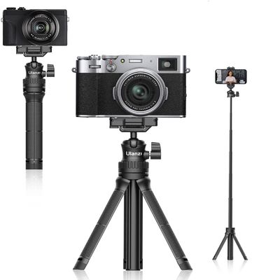 ULANZI Smartphone Tripod, MT-34 All-in-One Extendable Tripod with 360 Adjustable Ballhead, Compatible with iPhone 12 Pro Max/12 Mini/11 Pro Max/XR/X, Samsung Phone, Vlog Camera
