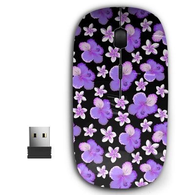 2.4G Ergonomic Portable USB Wireless Mouse for PC, Laptop, Computer, Notebook with Nano Receiver ( Bright Hawaiian Design Tropical )