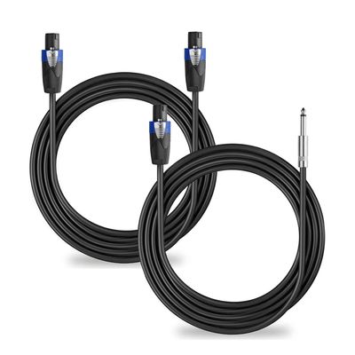 50 Feet Speakon to Speakon Cable & 50 Feet Speakon to 1/4" Speaker Cable