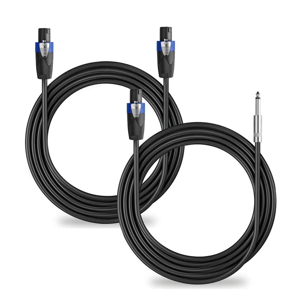 50 Feet Speakon to Speakon Cable & 50 Feet Speakon to 1/4" Speaker Cable