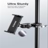 elitehood Metal iPad Holder for Mic Stand, 360 Adjustable Mic Stand Tablet Holder, Aluminum iPad Mount for Music Microphone Stand, Compatible with 4.7-13" Tablets and Cell Phones view 2