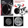 YXCKG Telescopes for Adults, 60/700mm AZ Astronomical Refractor Telescope, Telescope with Tripod and 3X Barlow Lens, Stargazing Getting Started, Perfect for Beginners (Size : Set 1) view 4