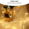 Uonlytech Golden Leaf LED String Light Iron Decorative Lamp view 4