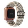Adjustable Elastic Watch Band Compatible with Fitbit Versa/Versa 2/Versa Lite Special Edition for Women Men Nylon Stretchy Strap Wristband for Fitbit Versa Smart Watch (Black Stripes) view 1