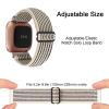 Adjustable Elastic Watch Band Compatible with Fitbit Versa/Versa 2/Versa Lite Special Edition for Women Men Nylon Stretchy Strap Wristband for Fitbit Versa Smart Watch (Black Stripes) view 2
