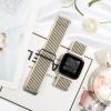 Adjustable Elastic Watch Band Compatible with Fitbit Versa/Versa 2/Versa Lite Special Edition for Women Men Nylon Stretchy Strap Wristband for Fitbit Versa Smart Watch (Black Stripes) view 4