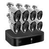 Lorex 4K Security Camera System, Ultra HD Indoor/Outdoor Wired Bullet Cameras with Motion Detection Surveillance, Active Deterrence and Smart Home Compatibility, 2TB 16 Channel DVR, 8 Cameras view 1