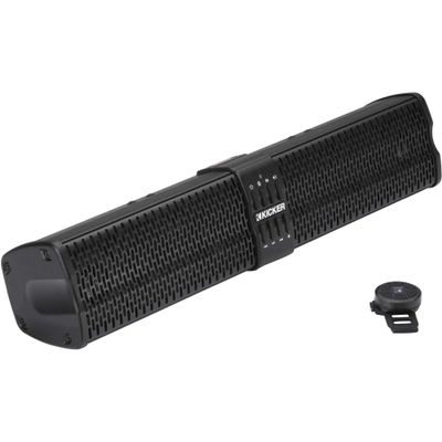 KICKER 47KPB1 PowerBar, 20-inch (51cm) UTV Bluetooth Powered Speaker System, Black Weather-Proof Enclosure, 4-Woofers, 2-Tweeters, 150 Watts RMS