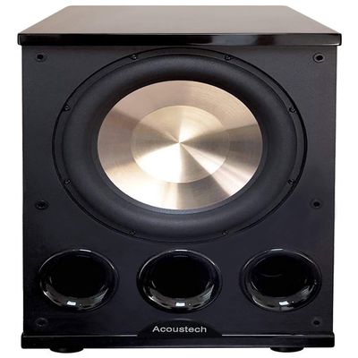 B I C Acoustech Elite Series PL-300 12 inch Powered Subwoofer-1400W with Tri-Tuned Ports and BASS Boost Feature for Room Shaking Bass Down to 15Hz