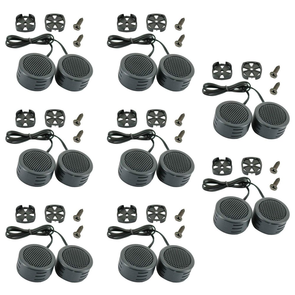 24 Pairs | Audiobank AB-204TW 7200 Watts Maximum Power Handling Car Audio Piezo Super Dome Tweeter 1 Inch High Power and Sensitivity Dome Surface Mounting Tweeter