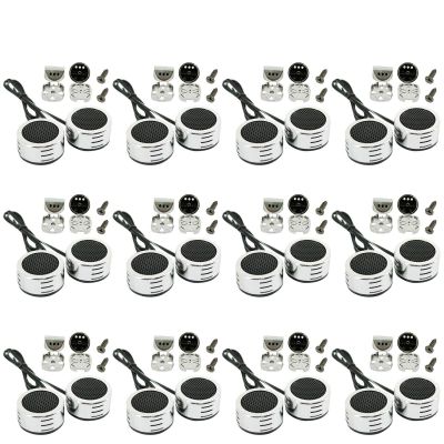 24 Pairs | Audiobank AB-207TW 7200 Watts Peak Power Handling Car Audio Piezo Super Dome 1-Inch Surface Mounting High Power Sensitivity Wide Range Tweeters