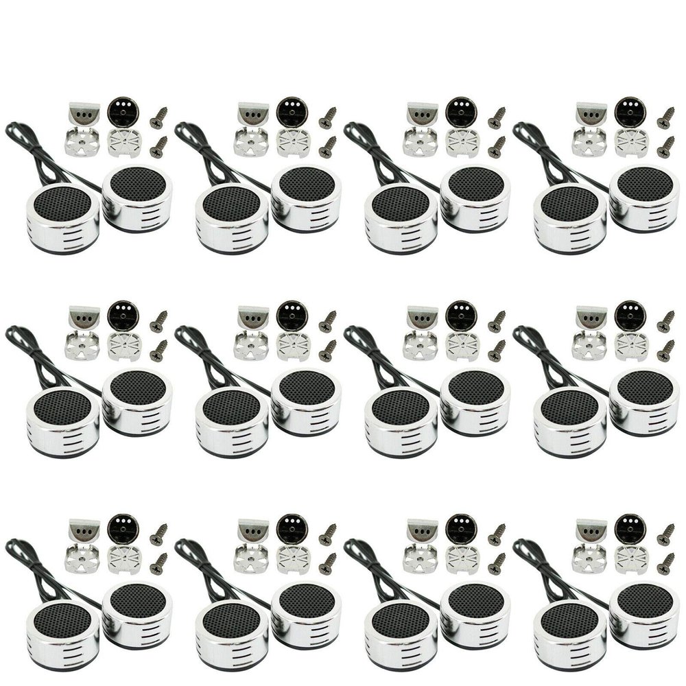 24 Pairs | Audiobank AB-207TW 7200 Watts Peak Power Handling Car Audio Piezo Super Dome 1-Inch Surface Mounting High Power Sensitivity Wide Range Tweeters