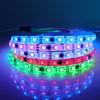 XUNATA 12V RGB LED Strip Lights Kit,16.4ft/5m Addressable Dream Color LED Lighting with Chasing Effect,60 LED/M Waterproof Neonpixel LED Flexible Tape Light with RF Remote Controller(White FPCB) view 1