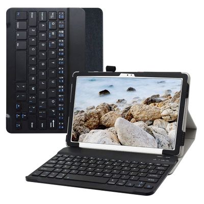 Bige for Galaxy Tab A7 10.4 inch 2020 Keyboard Case,PU Leather Cover with Romovable Wireless Keyboard for Samsung Galaxy Tab A7 10.4 inch 2020 (SM-T500 /T505 /T507) Tablet,Black, 10001962-1