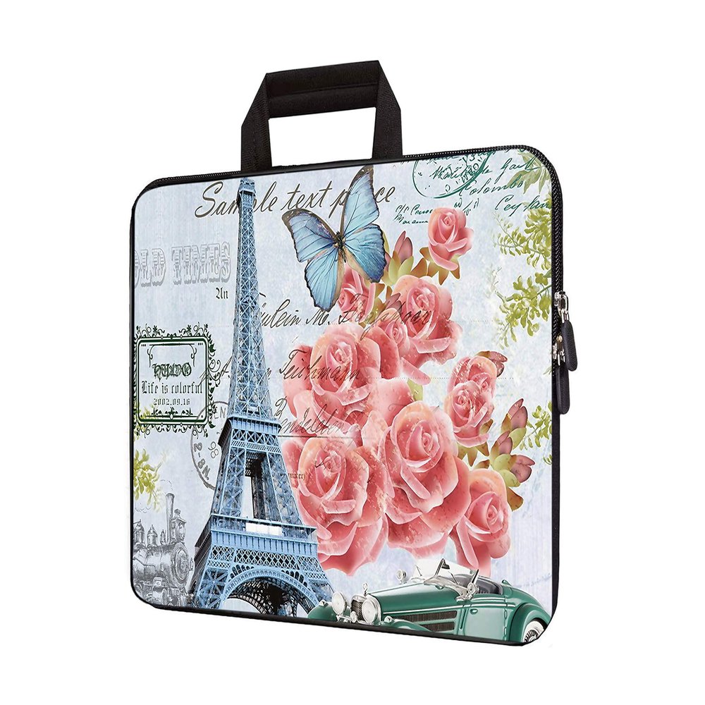 11" 11.6" 12" 12.1" 12.5" inch Laptop Carrying Bag Chromebook Case Notebook Ultrabook Bag Tablet Cover Neoprene Sleeve Fit Apple MacBook Air Samsung Google Acer HP DELL Lenovo Asus (Tower Flower)