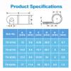 Nanzgecc 50 Pack 1/2'' P-Style Rope Light Clips with Stainless Steel Screw view 2