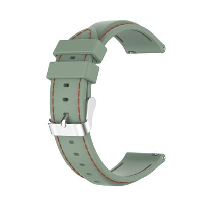 FitTurn Compatible with TicWatch Pro 3 Band/Pro 4G LTE/Pro 2020 Bands, Replacement 22mm Premium Line pressing Pattern Silicone Wristband Strap for Ticwatch Pro Series Smartwatch (Green)