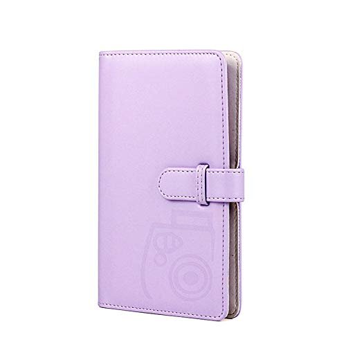 96 Pockets Mini Film Photo Album Book for Fujifilm Instax Mini LiPlay 9 8 7s 70 90 Link Instant Camera 3 Inch Polaroid Picture Name Card Holder (Purple)