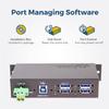 Coolgear 4 Port Managed USB 3.2 Gen 1 Hub with 15KV ESD Surge Protection and Individual Port Control for PCs view 3