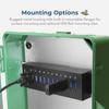 Coolgear 10 Port USB Hub - 5Gbps Speed, Surge Protection, DIN Rail Mounting, Industrial Grade for Tech Labs, Warehouses, Automation, Schools & More view 4