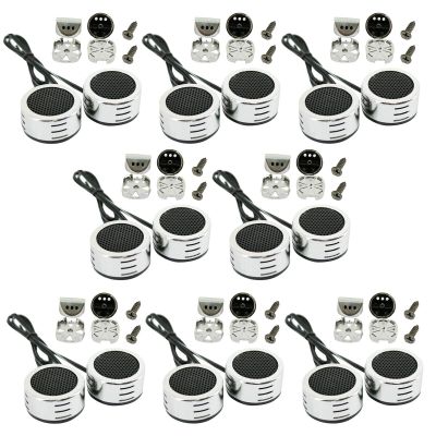 8 Pairs | Audiobank AB-207TW 2400 Watts Peak Power Handling Car Audio Piezo Super Dome 1-Inch Surface Mounting High Power Sensitivity Wide Range Tweeters