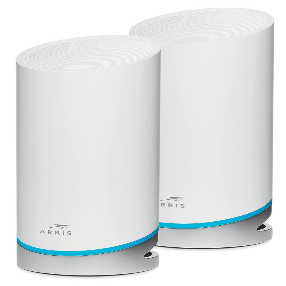ARRIS Surfboard mAX W121 Tri-Band Mesh WiFi 6 System, AX6600 Speeds up to 6.6 Gbps, Coverage 5,500 sq ft, Alexa Support