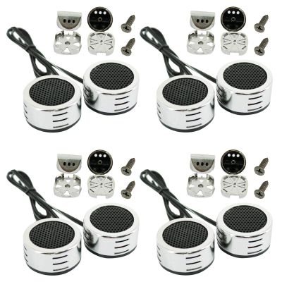 4 Pairs | Audiobank AB-207TW 1200 Watts Peak Power Handling Car Audio Piezo Super Dome 1-Inch Surface Mounting High Power & Sensitivity Wide Range Tweeters