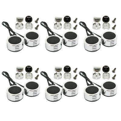 6 Pairs | Audiobank AB-207TW 1800 Watts Peak Power Handling Car Audio Piezo Super Dome 1-Inch Surface Mounting High Power & Sensitivity Wide Range Tweeters