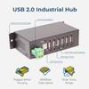 Coolgear 6 Port Managed USB 2.0 Hub with DIN-Rail Mount, Individual Port Control, and Surge Protection view 2