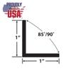 Outwater Plastics 1936-Wh White 1 Inch X 1 Inch X 7/64 (.100) Inch Thick Styrene Plastic Even Leg Angle Moulding 72 Inch Lengths (Pack of 18 Pieces, 108 feet Total) view 2
