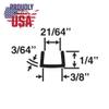 Outwater Plastics 383-BE Beige 3/8 Inch Styrene Plastic U Channel C Channel 72 Inch Lengths (Pack of 18 Pieces, 108 feet Total) view 2