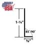 Outwater Plastics 1441-Bk Black 3/8 Inch X 1-1/4 Inch X 3/64 (.047) Inch Thick Styrene Plastic Angle Moulding 72 Inch Lengths (Pack of 18 Pieces, 108 feet Total) view 2
