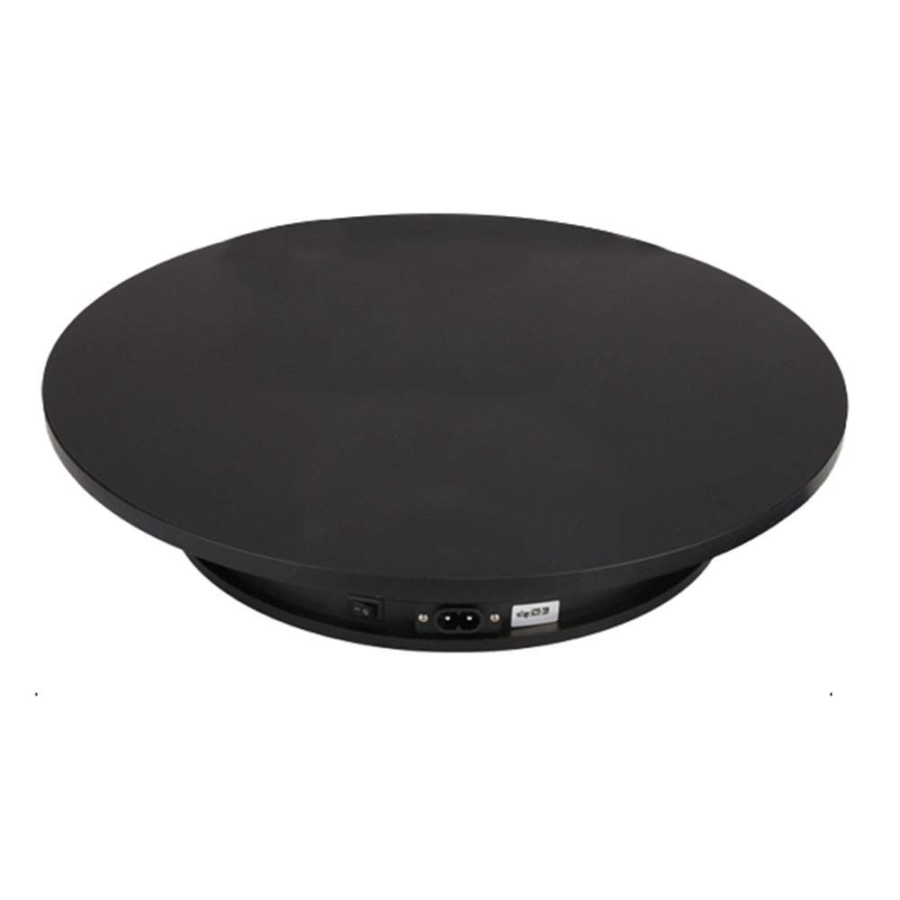 LINGOSHUN Electric Rotating Turntable,360 Panoramic Shooting,Smooth Rotation,Low Noise,Rotating Display Stand,for Shoes,Bags,Cosmetics,Boxes/Black / 35 cm Dameter