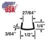 Outwater Plastics Silver 1/2'' Rigid Vinyl Plastic U-Channel/C-Channel 72 Inch Lengths (Pack of 10 Pieces, 60 feet Total) view 2