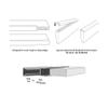 Outwater Plastics Silver 1/2'' Rigid Vinyl Plastic U-Channel/C-Channel 72 Inch Lengths (Pack of 10 Pieces, 60 feet Total) view 4