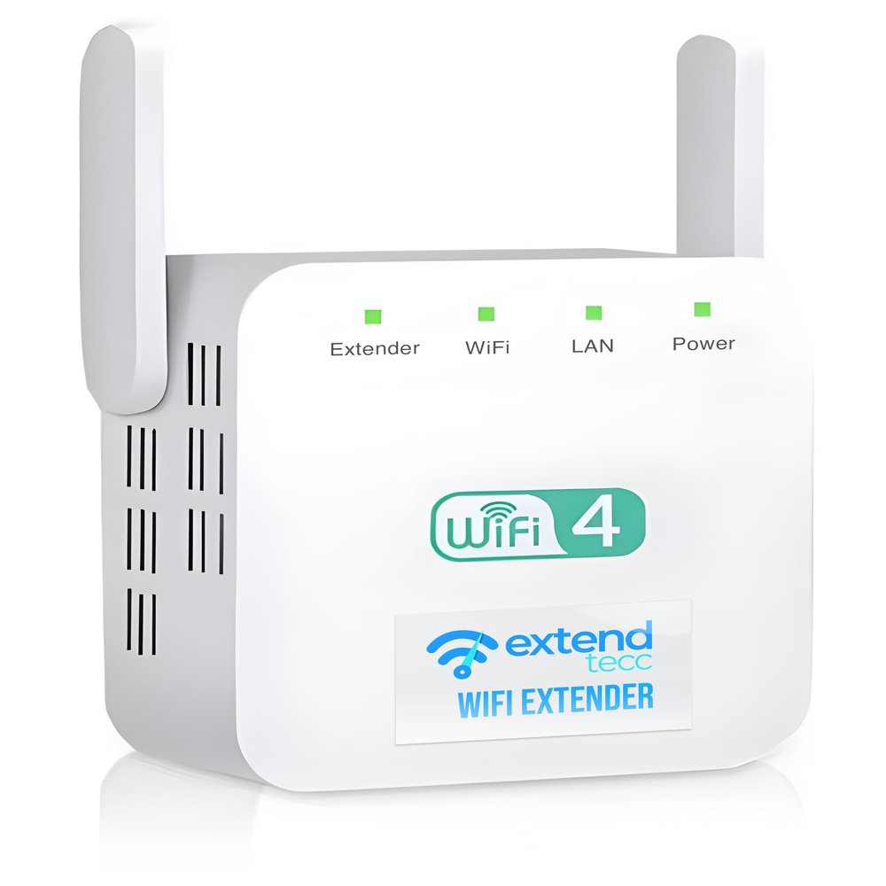 Extendtecc WiFi Booster Wireless Speed Wave WiFi Extender Signal Booster 300Mbps, Extend Tecc WiFi Repeater Wireless Signal Booster 2.4 GHz Dual Band 4 Antennas 360 Full Coverage Internet Extender