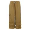 Andongnywell Women's Elastic Waist Casual Pants Drawstring Stretchy Loose Baggy Long Lounge Pants with Pockets Trousers (Yellow,Small) view 3