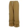 Andongnywell Women's Elastic Waist Casual Pants Drawstring Stretchy Loose Baggy Long Lounge Pants with Pockets Trousers (Yellow,Small) view 4